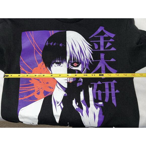 Tokyo Ghoul Distressed Funimation Anime Manga Black Purple T-Shirt Mens Small - Picture 5 of 5